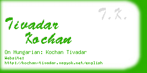 tivadar kochan business card